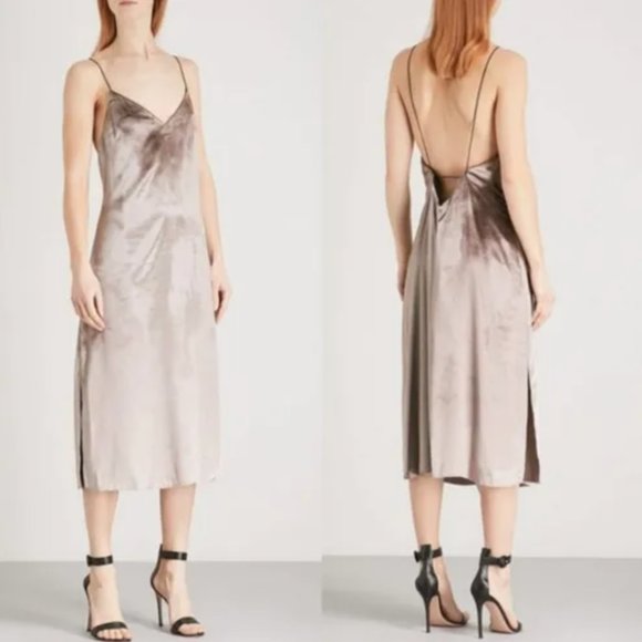 rag & bone Dresses & Skirts - rag & bone Parker Velvet Slip Dress in Mauve / Blush